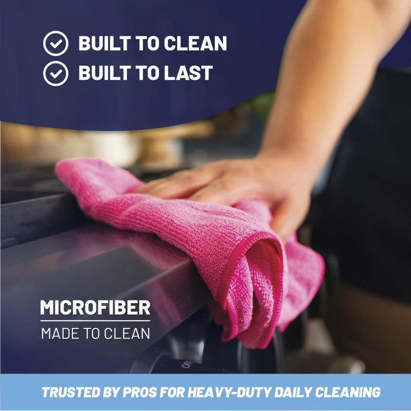 MW Pro Microfiber Cleaning Cloths (12 Pack) | Size 16"