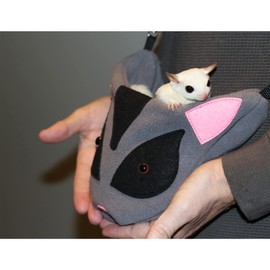 Sugar Glider Face Nest Pouch - Hammocks and Bedding for Sugar Glider, Squirrel, Marmoset, Hamster, Rodent, Rat, Reptile, Small Pets