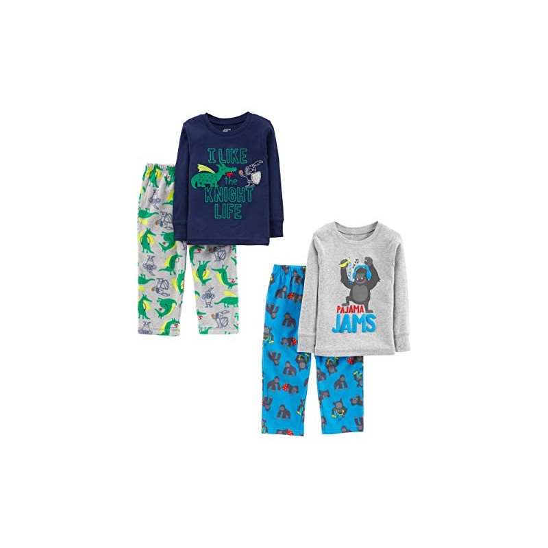 Simple Joys by Carter's Boys' 4-Piece Pajama Set (Cotton Top