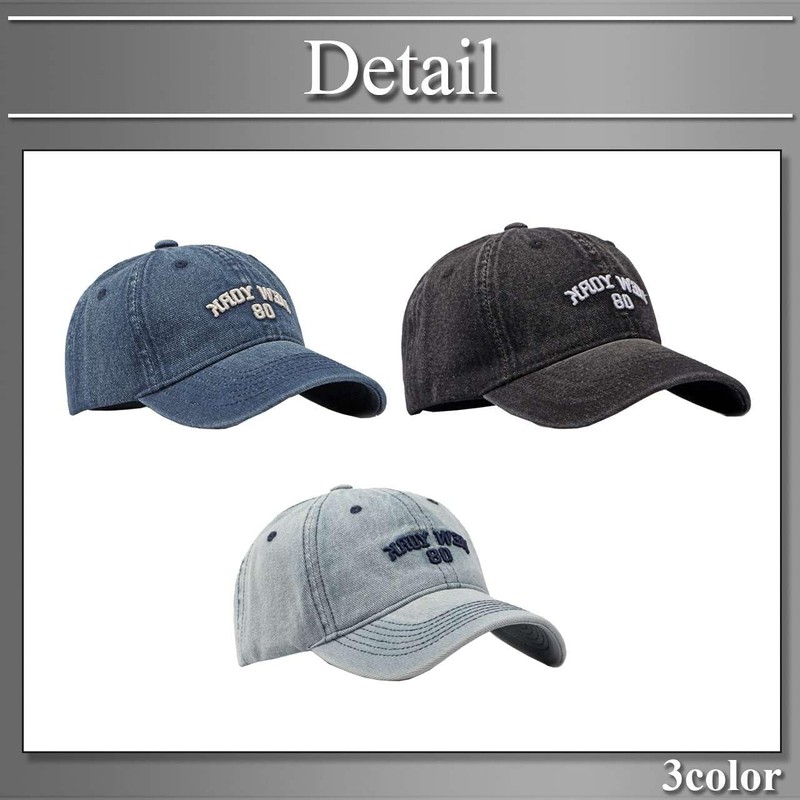 Buzz Selection CAP798 Vintage Hat, Cap, Stylish, Casual, Denim, Men's,