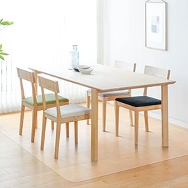 Clear Chair Mat, tixpol 75" x 58" Chair Mat for Hard Floors, Non-Slip Floor Protector Desk Chair Mat for Home Office, Vinyl Floor Mat for Kids and Pets - Not Used for Carpets (Clear)