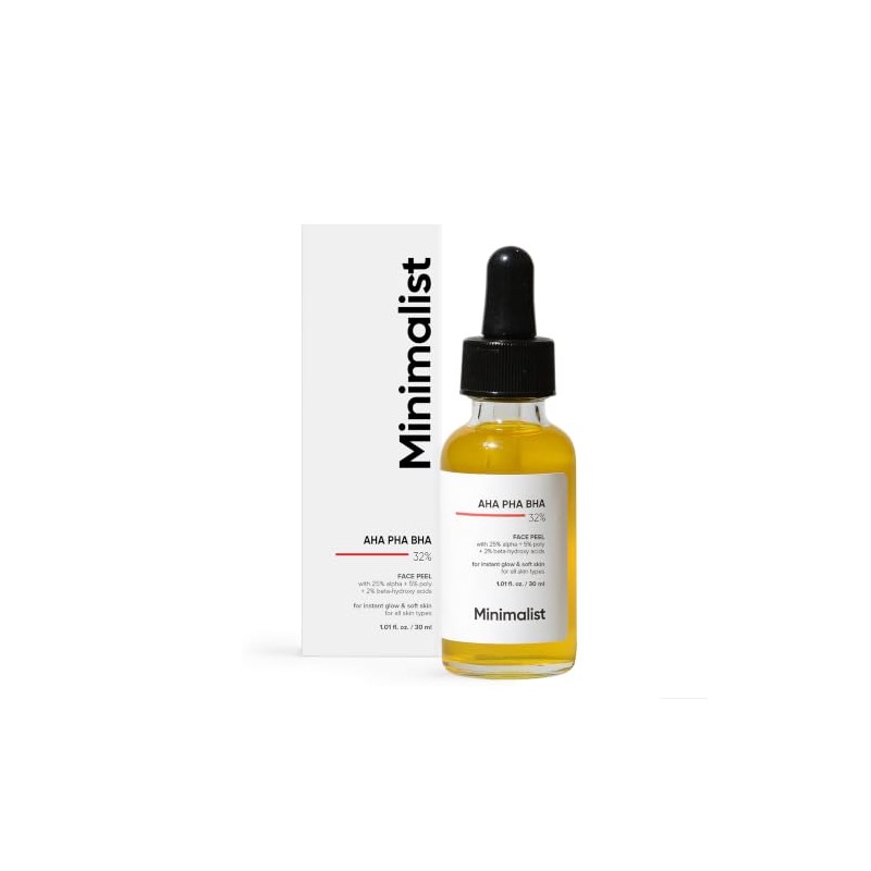 Minimalist 32% AHA PHA BHA Peeling Solution for Glowing Skin,