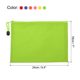 PATIKIL Waterproof Zipper File Bags, 12 Pack A5 Document Holders Pencil Pouch for Office, Multicolor