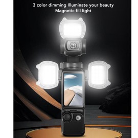 Magnetic Fill Light for Pocket 3, Adjustable Brightness Color Temp Video Light, Auxiliary Lighting Filming Light for Pocket 3 Accessories