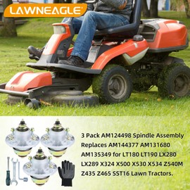 Lawneagle 3 Pack AM144377 Spindle Assembly Replaces John Deere AM144377 John Deere Spindle Kit, AM124498, AM131680, AM135349 for John Deere Z425, Z445, X300, X320, X500, LT160 Lawn Tractors