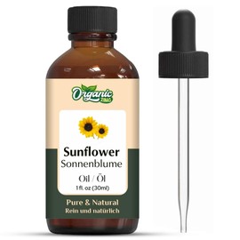Organic Zing Sunflower (Helianthus) Oil | Pure & Natural Carrier Oil for Skincare, Haircare, Massage - 30ml/1.01fl oz