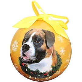 Boxer Christmas Ornament Shatter Proof Ball