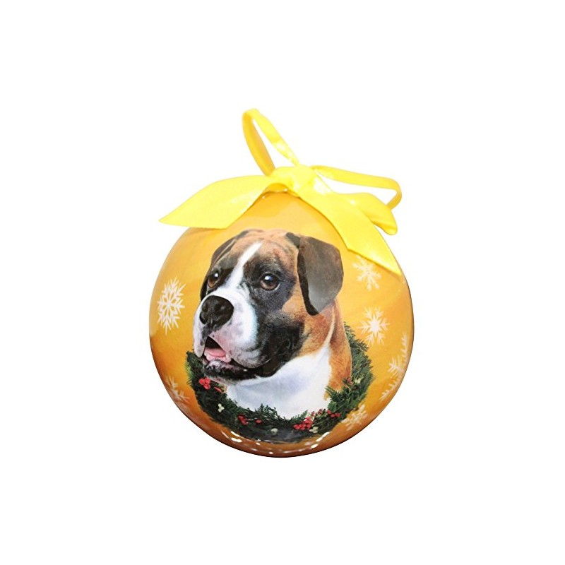 Boxer Christmas Ornament Shatter Proof Ball
