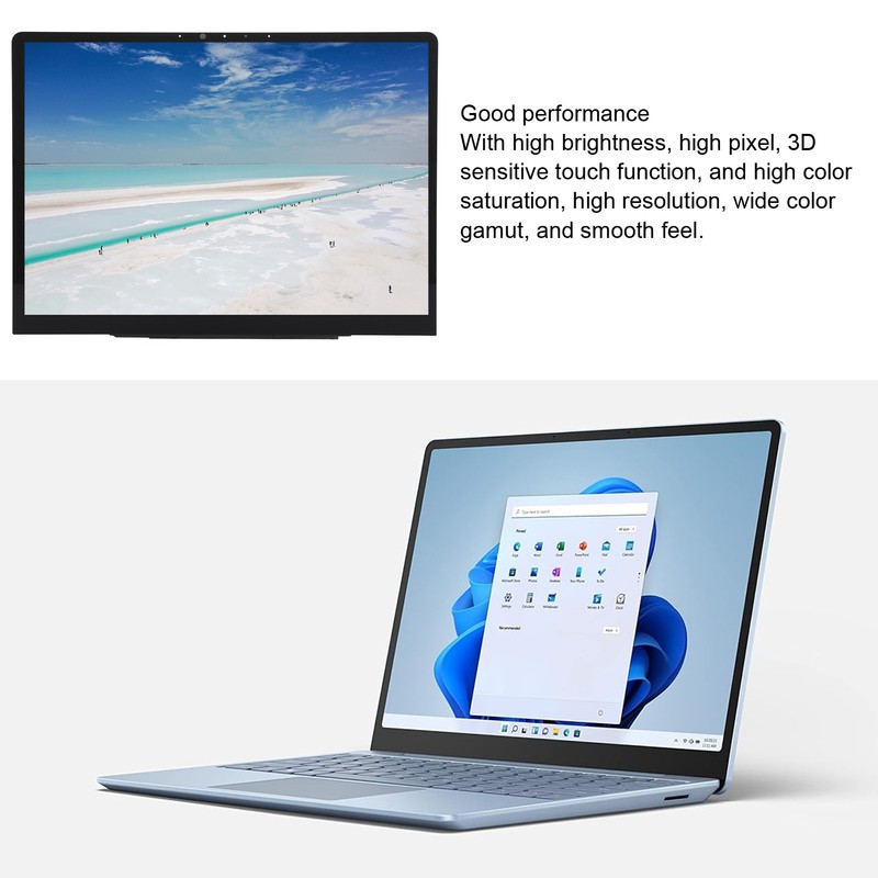 Replacement Laptop Screen 12.4inch 1536x1024 Pixels with Tape Laptop Touch