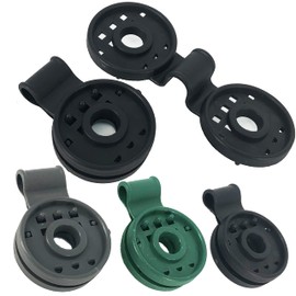 MW.Shop.24 Pack of 10 – Special Clip with Eyelet/Mounting Clips (Black) for Fence Panel Shade Net Wind Protection Fabric – Versatile – Winter-Proof