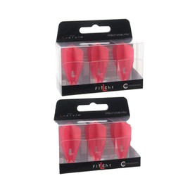 LSTYLE Dart Flights: L8 PRO Bullet - Two Pack - for Soft Tip and Steel Tip Darts - Red