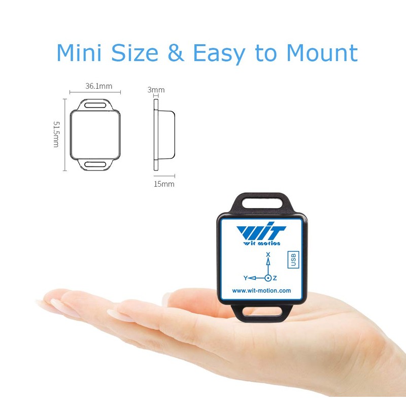 [BLE 5.0 Accelerometer+Inclinometer] WT901BLECL+BLE5.0 Adapter MPU9250 9-axis Gyroscope+Angle(XY 0.05° Accuracy)+Magnetometer