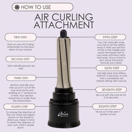 Aria Beauty Air Curling Attachment - Hair Dryer and Blow Dryer Attachment - Ideal for Wrapping and Curling Hair - Easy to Attach - 1 pc