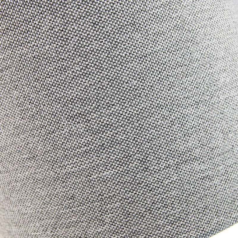 Modern and Sleek 30cm Light Charcoal Grey Linen Fabric Drum