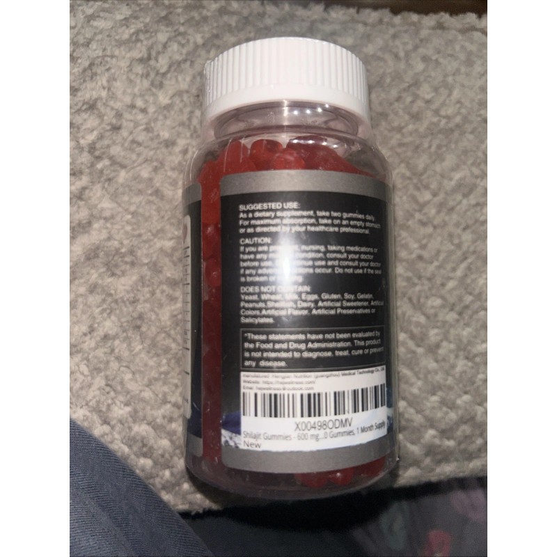 HEJWELLNESS Shilajit Gummies - 600 mg Natural Organic Shilajit Resin