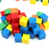 MUKLEI 400 PCS Wooden Blocks, Colorful Cube Blocks 0.8 Inch