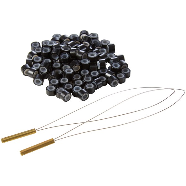 Balmain Rings Black for DoubleHair and Fill-In Soft Ring Extensions