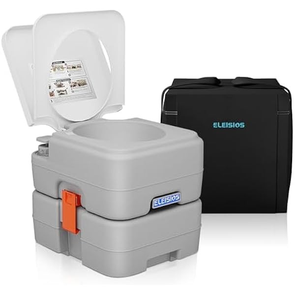 Portable Toilet 5.8 Gallon,RV Toilet with Carry Bag,Camping Toilet With