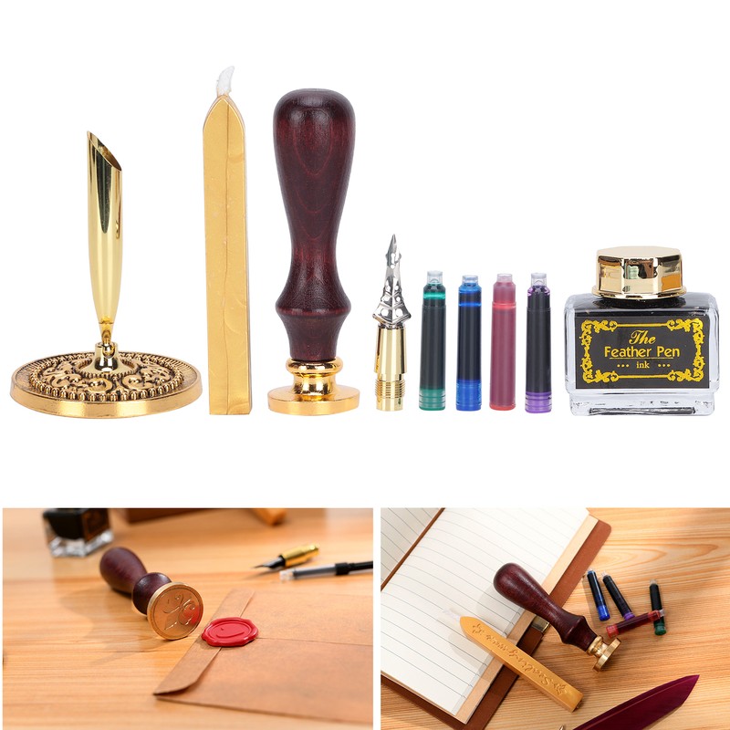 Dip Calligraphy Pen Set Feather Ink Sac Fountain Pen Gift
