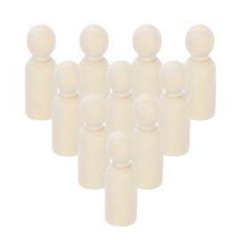 sourcing map 50 Pcs Wood Peg Dolls 2.17 Inch Male Unfinished Dolls Bodies Natural Wooden Figures Decorative Peg People for Painting, DIY Arts, Crafts and Graffiti