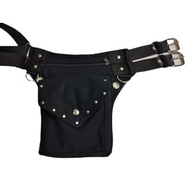 Handgemachte Gürteltasche, Hüfttasche Hipsypixie in alle Größe, Handmade Tasche aus Bio-baumwolle Canvas Stoffe, Ver­schluss mit einer Metallschnalle (100-140 cm)