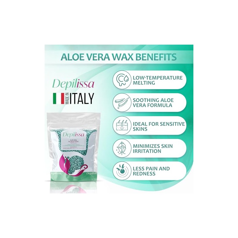 Aloe Vera Wax Beads 400g - Stripless Hard Wax for