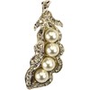 Pendant,Faux Pearls in Rhinestone Pea Pod + CHAIN+GIFT BAG