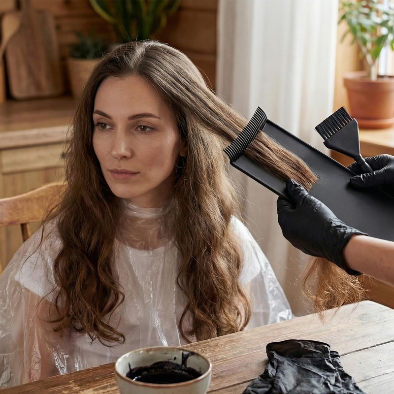 2 PCS Hair Coloring Board Balayage Highlighting Board and Brush