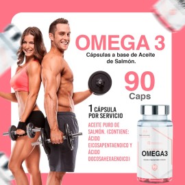 Omega 3 De Salmón 90 Cápsulas Aceite De Salmon Peptofrance Sin Sabor