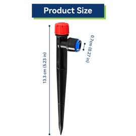 40PCS 1/4 inch Tubing Drip Irrigation Vortex Emitters,Degree Drip Emitter Sprayer with Stake, Irrigation Dripper Sprinklers for Drip Irrigation System Parts & Connectors