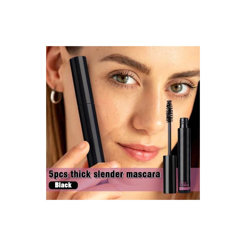 5 Pack Mascara Bulk, Multipack Mini Black Mascara Pack for