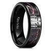 King Will Cross Ring for Men Black Plated Titanium Wedding