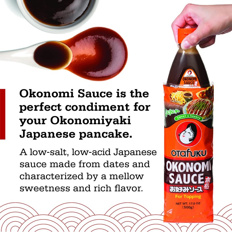 Otafuku Okonomi Sauce, Vegan Japanese Topping for Okonomiyaki Pancakes (17.6