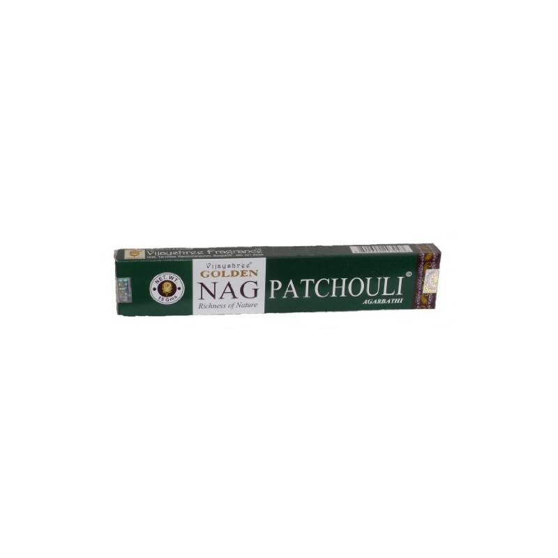 15 gms Box of Golden NAG PATCHOULI Agarbathi Incense Sticks