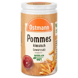Ostmann Gewürze - Pommes Gewürzsalz | Für würzig-pikante Pommes und weitere Kartoffelgerichte | Recyclebare, nachfüllbare Streudose | 70 g im Streuer