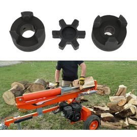 OTOTEC 1 Set 1/2 Inch to 3/4 Inch L075 Flexible 3-Piece L-Jaw Coupling Set Buna-N NBR Rubber Spider for Wood Splitter Hybrid Equipment Replacement with Most L-Jaw Couplings