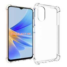 USTIYA Case for Oppo A17 Clear TPU Four Corners Protective Cover Transparent Soft
