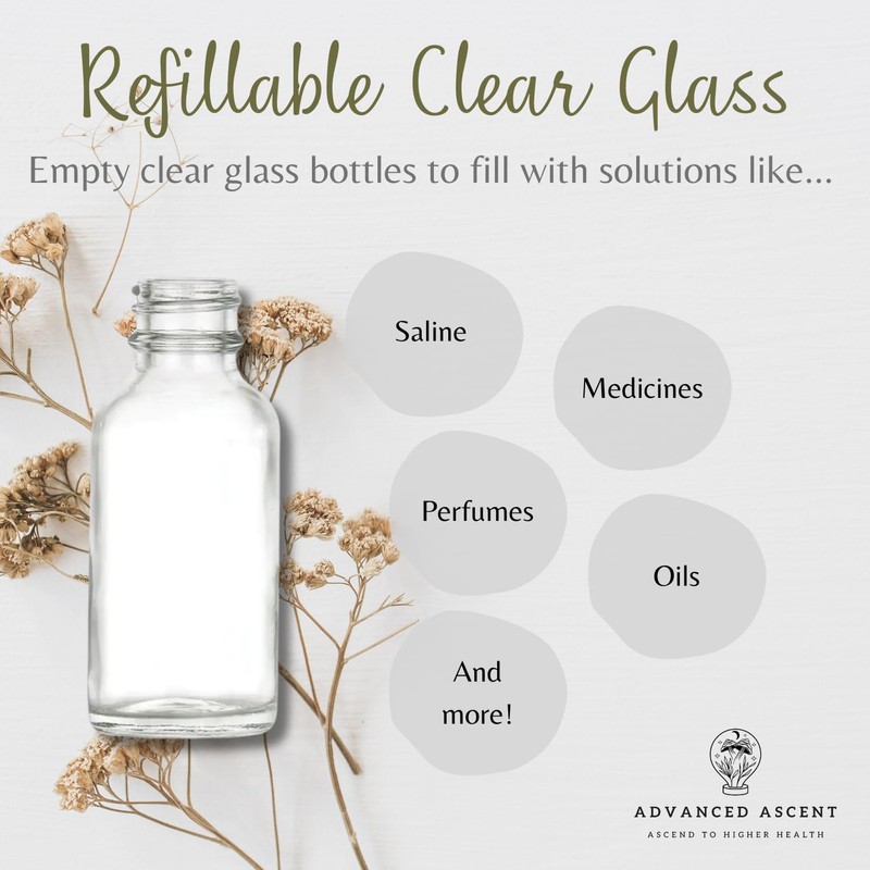 ADVANCED ASCENT Clear Glass 1 oz with Nasal Sprayer -