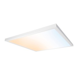 Ultralux 2x2 ft Surface Mount Ceiling Light Panel – Slim, Edge Lit, Flush Mount Flat Panel for Kitchen, Home & Office - TRIAC Dimmable, 3CCT Adjustable Color Temperature (Matte White, 1 Pack)