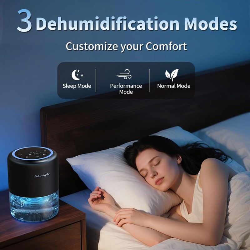 Windangel 44oz(1.3L) Small Dehumidifier for Home, Auto-Off Quiet Portable Dehumidifier