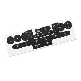 HEROFFIX Radio Stereo Button Repair Stickers Decals for Ford for Mustang 2005-2009 Waterproof Car Interior Trim Replacement Accessory Black