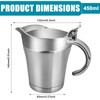 GOEDCH Stainless Steel Thermal Gravy Boat 450 ml: Double Insulated
