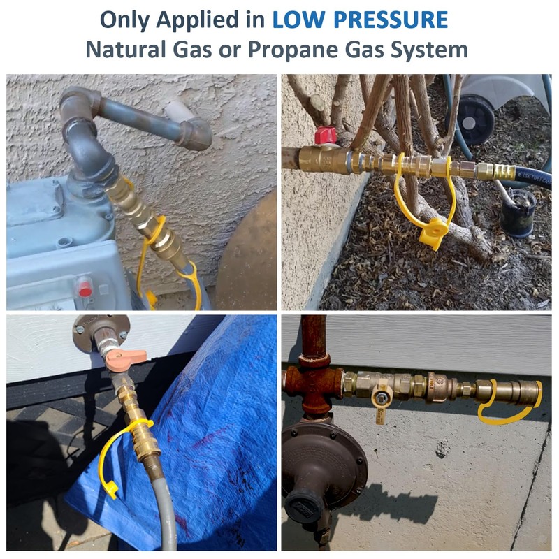 ATKKE 3/8 Inch Natural Gas Quick Connect Fittings Kit, LP