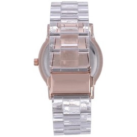 Accutime XOXO Women's XO5528 Clear Bracelet with Rhinestones on Rose Gold Case Watch