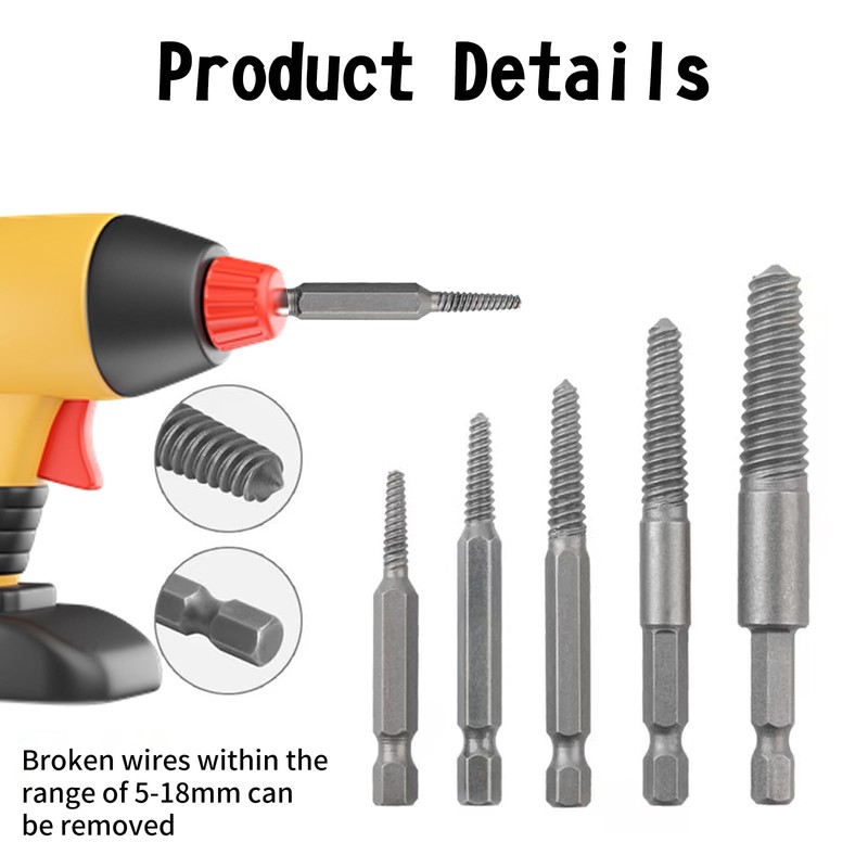 10 Pcs Screw Extractor Set, Bolt Remover Extractor Tool Kit,