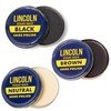 Lincoln Stain Wax Shoe Polish Black, Brown, Neutral Variety 3