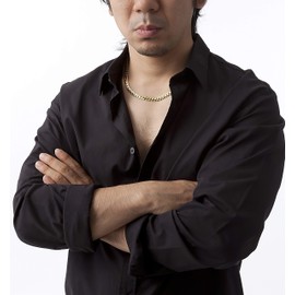 Herringbone Pere Valentino Natural Diamond Magnetic Necklace (Platinum, Medium)