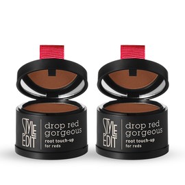 Root Touch Up Powder for Medium Red Hair by Style Edit | Cover Up Grays and Roots with Color Binding Mineral Hair Concealer | 2 Pack