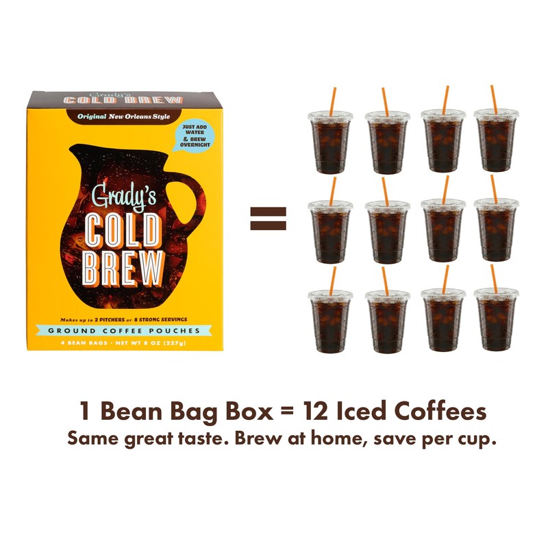 GRADY’S COLD BREW, New Orleans Style, 100% Arabica Ground Coffee