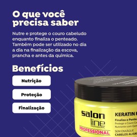 Salon Line - Linha Professional - Keratin Hair Food Nutrition Salon Line 195 Gr - (Professional - Keratin Hair Food Nutrition Salon Line Net 6.87 Oz)